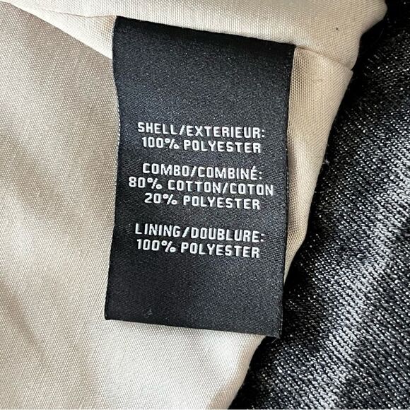 7 For All Mankind Women’s Plaid Cropped Jacket Size Small Denim Collar & Cuffs - Picture 7 of 7